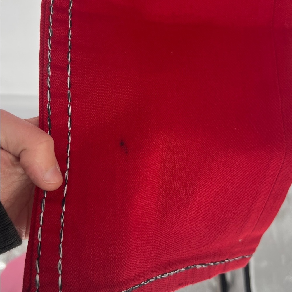 Men Rock Revival Red Jeans Slim Straight Stretch Pant Collectors Edition Size 32 - Picture 5 of 10